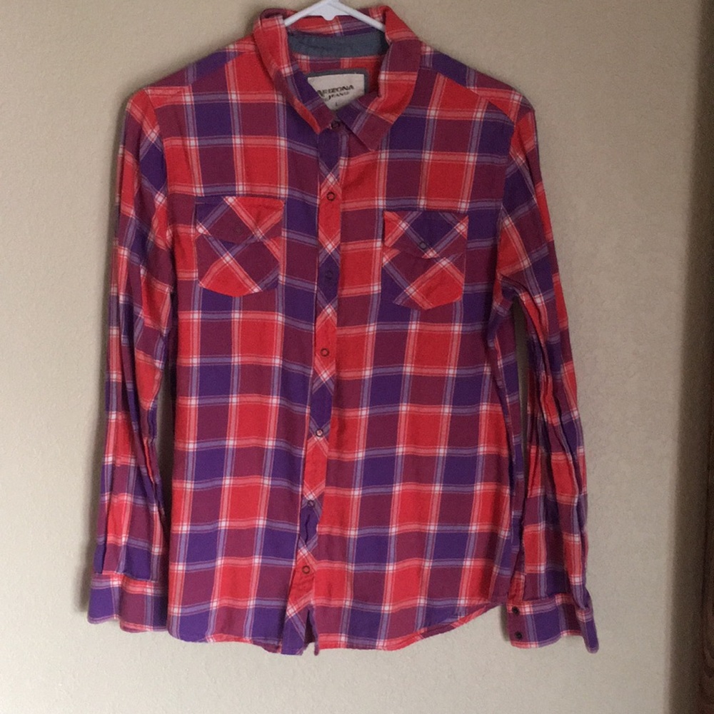 Orange and purple soft flannel by Arizona Jean Co.
